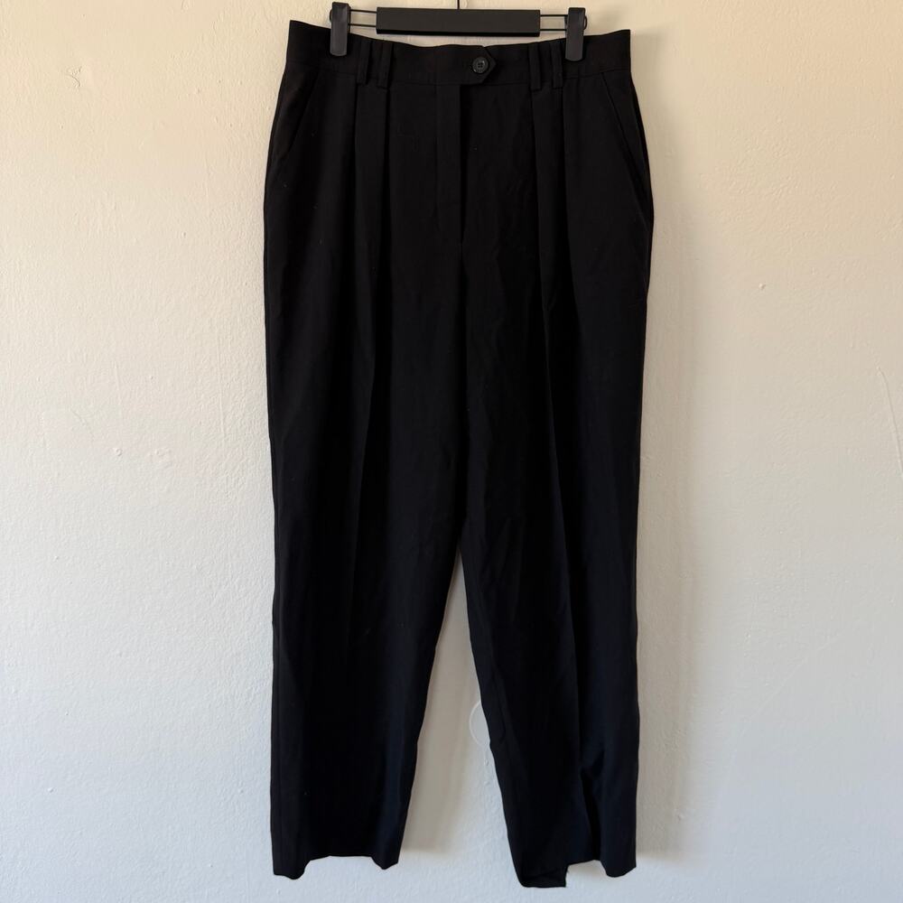 Escada Couture Classic black pleated trousers